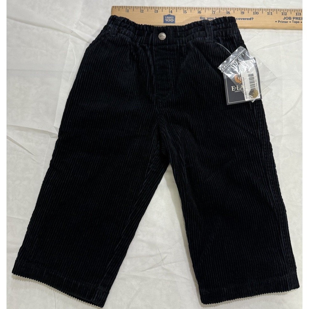 ELand Corduroy Navy Pants Size 18-24 Months Pull On Boys‎ Girls   100% Cotton